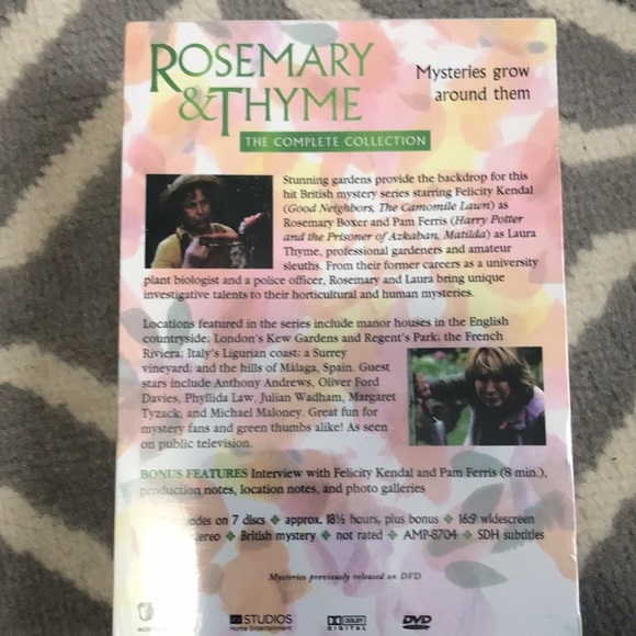 Rosemary and Thyme Complete Series One 1-3 DVD set Acorn Media New - Picture 3 of 6